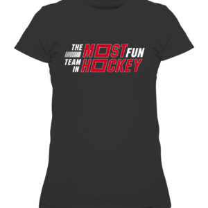 THE MOST FUN TEAM IN HOCKEY SHIRT Carolina Hurricanes CAWTS black front.jpg