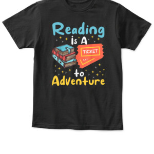 Reading Adventure Library Student Teacher Book Bookaholic T Shirt APKT black front.jpg