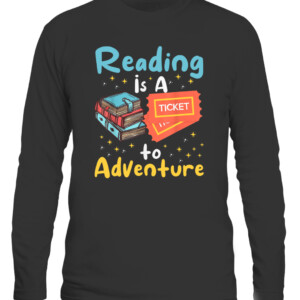 Reading Adventure Library Student Teacher Book Bookaholic T Shirt CALS black front.jpg