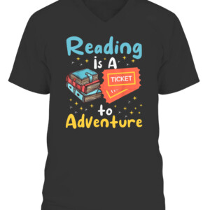 Reading Adventure Library Student Teacher Book Bookaholic T Shirt CAVN black front.jpg