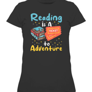 Reading Adventure Library Student Teacher Book Bookaholic T Shirt CAWTS black front.jpg