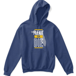 FLEXIT OR DIE SHIRT FLORIDA RESIST Libertarian Party Mises Caucus APKH navy front.jpg