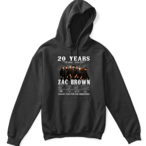 Official Zac Brown 20 Years 2002 2022 Signatures Thank You For The Memories Shirt APKH black front 1.jpg