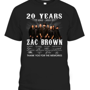 Official Zac Brown 20 Years 2002 2022 Signatures Thank You For The Memories Shirt CABT black front 1.jpg