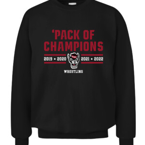 PACK OF CHAMPIONS SHIRT NC STATE WRESTLING, NC State Wolfpack CACS black front.jpg