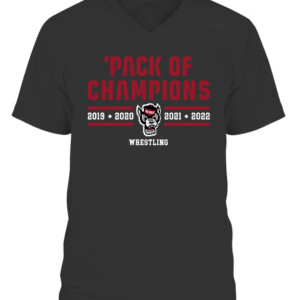 PACK OF CHAMPIONS SHIRT NC STATE WRESTLING, NC State Wolfpack CAVN black front.jpg