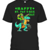 Happy St Pat Trex Day Dino St Patricks Day kids Toddler Boys T Shirt CABT black front.jpg