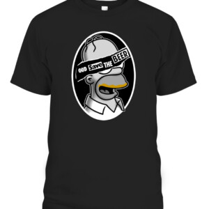 God Save The Beer Shirt Homer Simpson beer, Cartoon, God Save the Queen, Homer Simpson, Parody, Sex Pistols, The Simpsons, TV CAPT black front.jpg