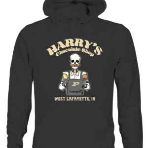 BEST BAR HARRY'S SHIRT Purdue Boilermakers CAUH black front.jpg