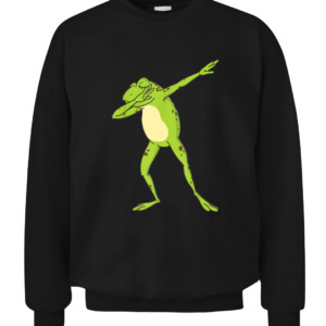 Dabbing Frog For Kids Boys & Girls Funny Animal Dance Gift T Shirt CACS black front.jpg