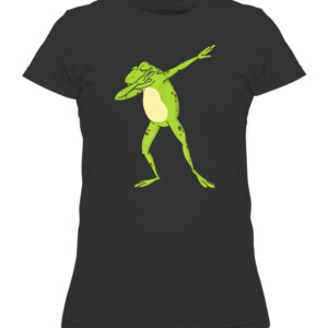 Dabbing Frog For Kids Boys & Girls Funny Animal Dance Gift T Shirt CAWTS black front.jpg