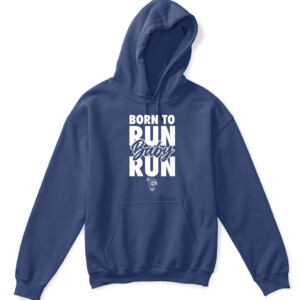 BORN TO RUN BABY RUN SHIRT #StrutUp, Saint Peter's Peacocks APKH navy front.jpg