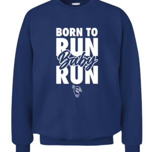 BORN TO RUN BABY RUN SHIRT #StrutUp, Saint Peter's Peacocks CACS navy front.jpg