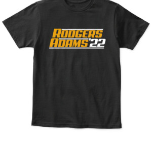 RODGERS ADAMS '22 SHIRT AARON RODGERS AND DAVANTE ADAMS, Green Bay Packers APKT black front.jpg