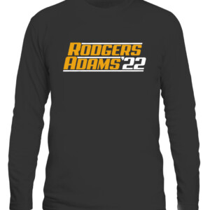 RODGERS ADAMS '22 SHIRT AARON RODGERS AND DAVANTE ADAMS, Green Bay Packers CALS black front.jpg