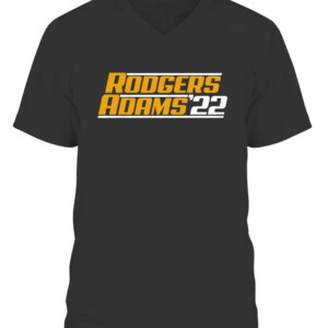RODGERS ADAMS '22 SHIRT AARON RODGERS AND DAVANTE ADAMS, Green Bay Packers CAVN black front.jpg