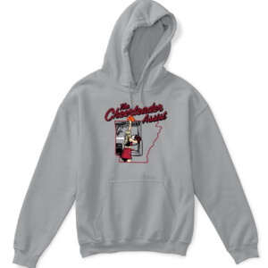 THE CHEERLEADER ASSIST SHIRT BELLA SHELLEY, Arkansas Razorbacks APKH sport grey front.jpg