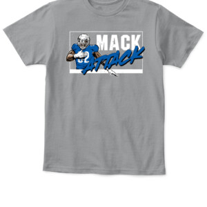 KHALIL MACK ATTACK 2022 SHIRT KHALIL MACK, Los Angeles Chargers APKT sport grey front.jpg