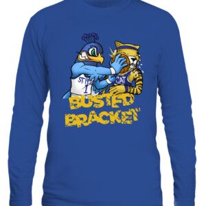 Busted Bracket Shirt #StrutUp, Saint Peter's Peacocks CALS royal front 1.jpg