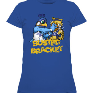 Busted Bracket Shirt #StrutUp, Saint Peter's Peacocks CAWTS royal front 1.jpg