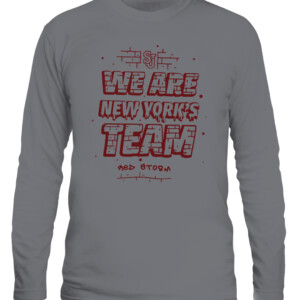 WE ARE NEW YORK'S TEAM SHIRT St John's Red Storm CALS graphite heather front.jpg