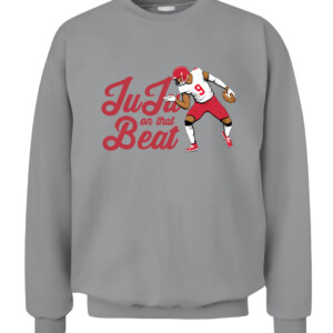 JUJU ON THAT BEAT 2022 SHIRT JuJu Smith Schuster, Kansas City Chiefs CACS sport grey front.jpg