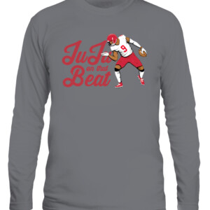 JUJU ON THAT BEAT 2022 SHIRT JuJu Smith Schuster, Kansas City Chiefs CALS graphite heather front.jpg