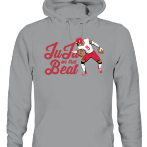 JUJU ON THAT BEAT 2022 SHIRT JuJu Smith Schuster, Kansas City Chiefs CAUH sport grey front.jpg