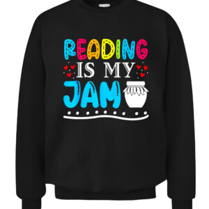 Reading Is My Jam Kids Teacher I Love to Read Books Lover T Shirt CACS black front.jpg