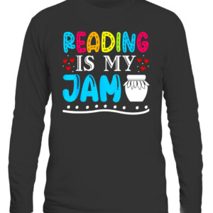 Reading Is My Jam Kids Teacher I Love to Read Books Lover T Shirt CALS black front.jpg
