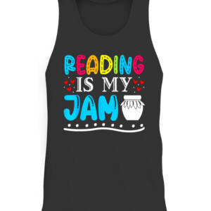 Reading Is My Jam Kids Teacher I Love to Read Books Lover T Shirt CATT black front.jpg