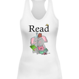 Teacher Library Read Book Club Piggie Elephant Pigeons T Shirt CAWT white front.jpg