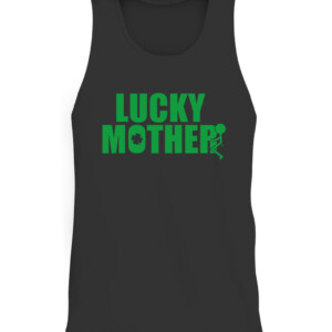 Grunt Style Lucky Mother T Shirt st patrick day CATT black front.jpg