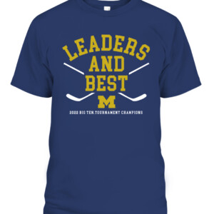 2022 BIG TEN CHAMPIONS SHIRT 2022 Big Ten Tournament Champions, Michigan Wolverines CAPT navy front.jpg