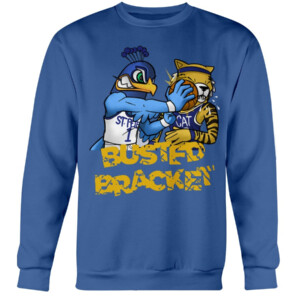 Busted Bracket Shirt #StrutUp, Saint Peter's Peacocks Ctrewneck