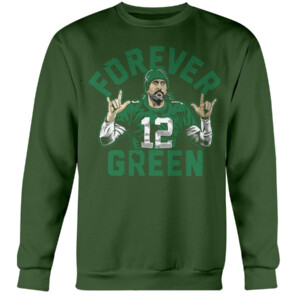 FOREVER GREEN SHIRT AARON RODGERS, Green Bay Packers Crewneck