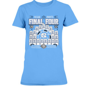 North Carolina FINAL FOUR Roster SHIRT North Carolina Tar Heels 2022 NCAA Men's Basketball Tournament March Madness Final Four 1