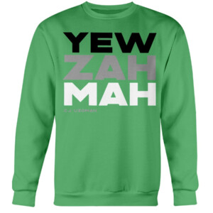 YEW ZAH MAH 2022 SHIRT C. J. Uzomah, New York Jets Crewneck