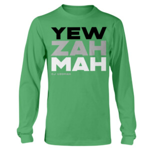 YEW ZAH MAH 2022 SHIRT C. J. Uzomah, New York Jets Longsleeve