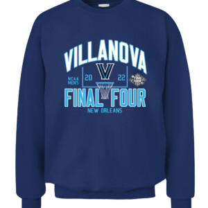 Villanova FINAL FOUR SHIRT Villanova Wildcats 2022 NCAA Men's Basketball Tournament March Madness Final Four CACS navy front.jpg
