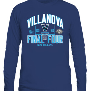 Villanova FINAL FOUR SHIRT Villanova Wildcats 2022 NCAA Men's Basketball Tournament March Madness Final Four CALS navy front.jpg