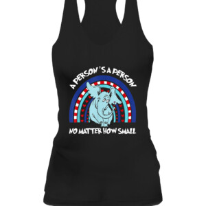 Rainbow Elephant A Person Is A Person No Matter How Small T Shirt CAWT black front.jpg