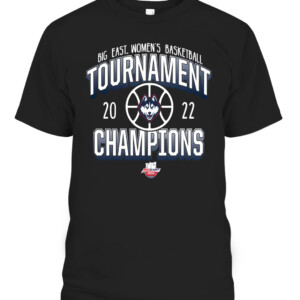 UConn Huskies 2022 Big East Women's Basketball Conference Tournament Champions Shirt UConn Women's Basketball, 2022 Big East Tournament Champions, Connecticut Huskies CABT black front.jpg