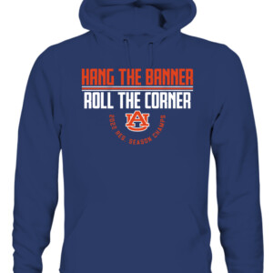 HANG THE BANNER, ROLL THE CORNER SHIRT Auburn Tigers CAUH navy front.jpg
