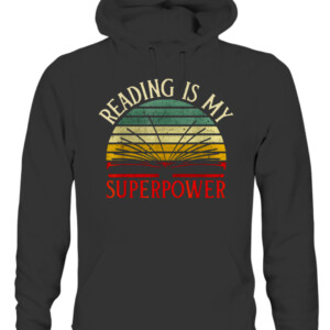 Vintage Reading Bookworm Shirt Reading is My Superpower T Shirt CAUH black front.jpg