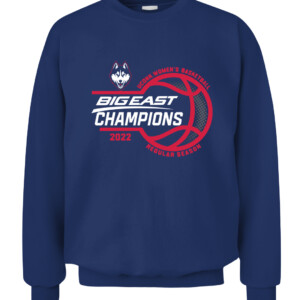 UCONN HUSKIES BEC WBB CONFERENCE CHAMPIONS SHIRT UConn Women's Basketball, 2022 Big East Tournament Champions, Connecticut Huskies CACS navy front.jpg