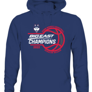UCONN HUSKIES BEC WBB CONFERENCE CHAMPIONS SHIRT UConn Women's Basketball, 2022 Big East Tournament Champions, Connecticut Huskies CAUH navy front.jpg