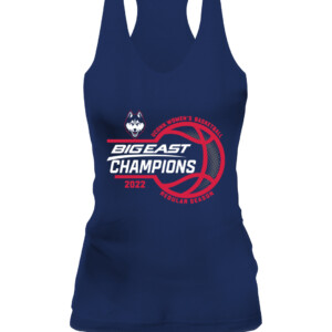 UCONN HUSKIES BEC WBB CONFERENCE CHAMPIONS SHIRT UConn Women's Basketball, 2022 Big East Tournament Champions, Connecticut Huskies CAWT navy front.jpg