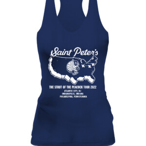 STRUT OF THE PEACOCK SHIRT #StrutUp, Saint Peter's Peacocks CAWT navy front.jpg