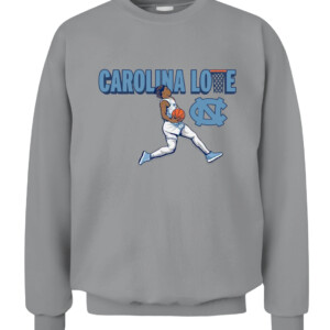 CALEB LOVE CAROLINA LOVE SHIRT North Carolina Tar Heels CACS sport grey front.jpg
